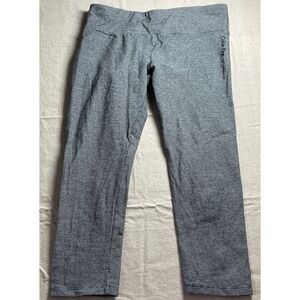 Calvin Klein Performance Gray Striped Athleisure Leggings Capris Women's Size S
